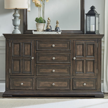 Big Valley - 2 Door 6 Drawer Dresser - Hornell Furniture Outlet