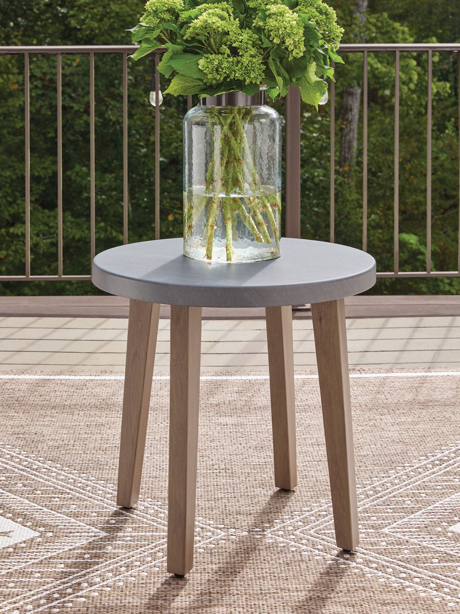 Harmony Headlands - Round End Table - Natural / Gray - Hornell Furniture Outlet
