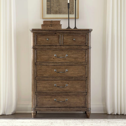 Harrison Heights - 5 Drawer Chest - Sienna - Hornell Furniture Outlet
