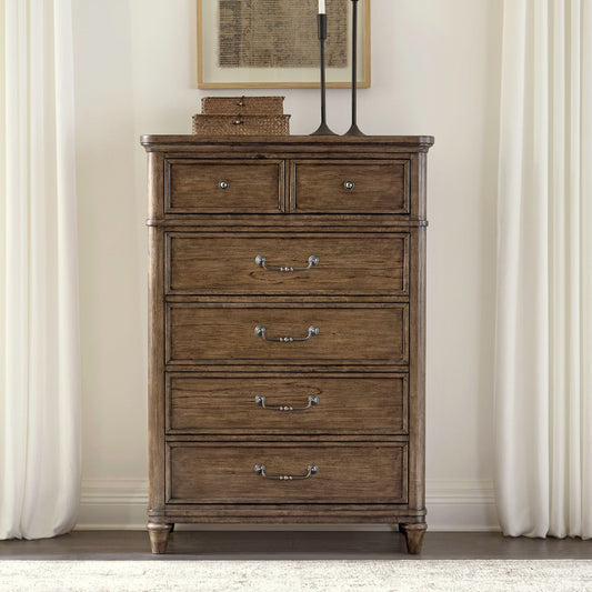 Harrison Heights - 5 Drawer Chest - Sienna - Hornell Furniture Outlet