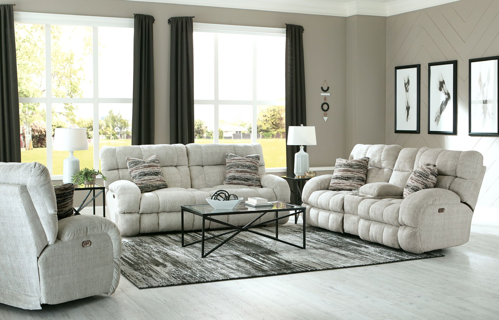 Ashland - Power Lay Flat Reclining Sofa - Hornell Furniture Outlet
