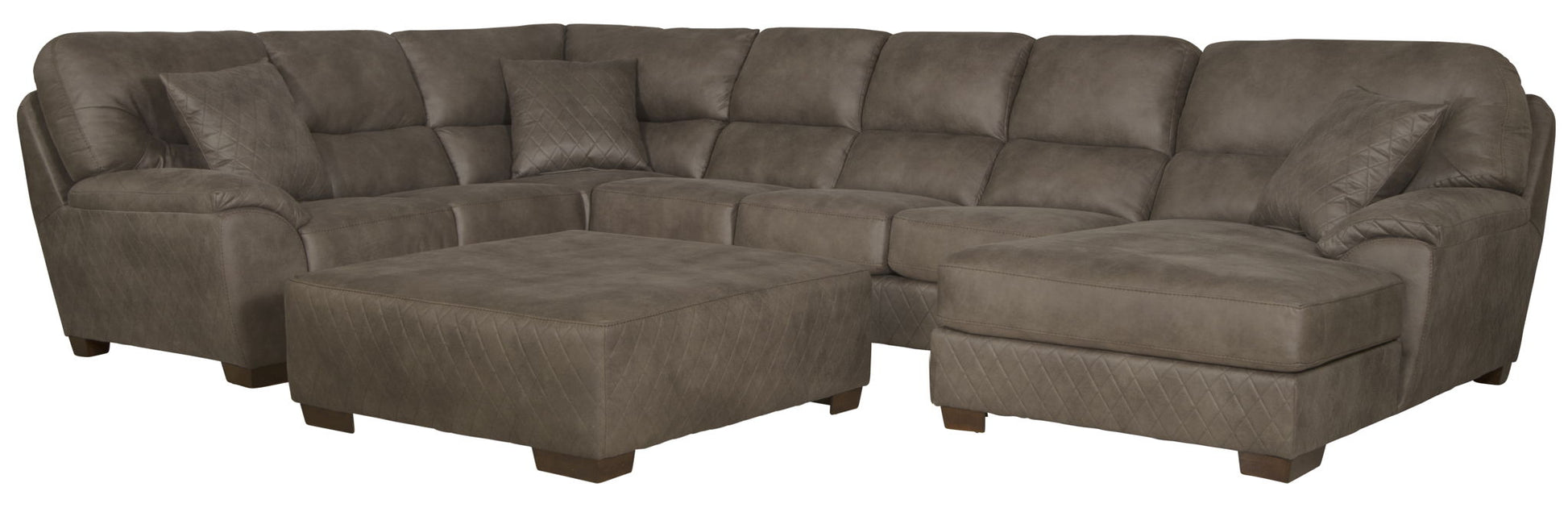 Royce - Sectional With Cocktail Ottoman - Hornell Furniture Outlet