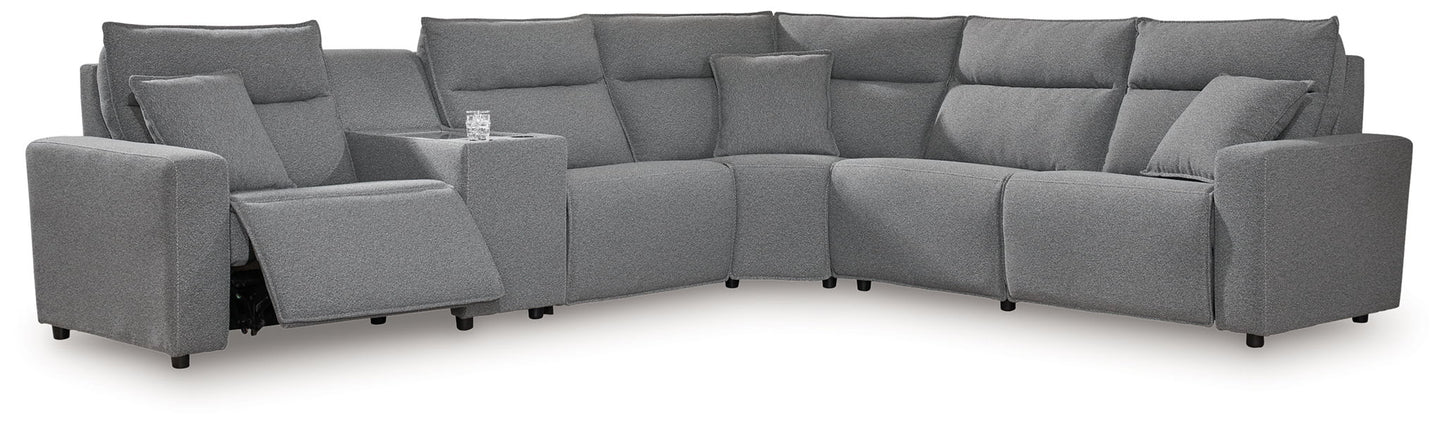 ModMax II - Salt And Pepper - Reclining Sectional - Hornell Furniture Outlet
