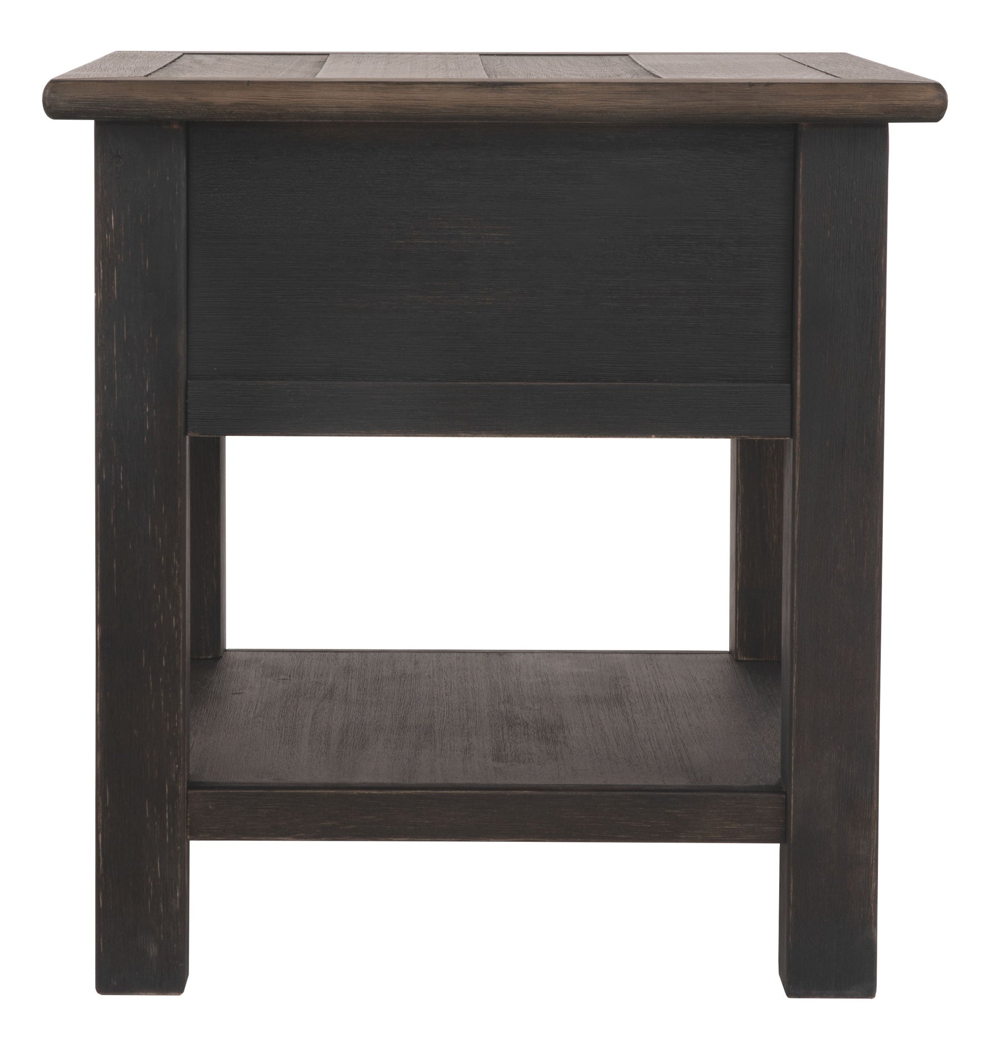 Tyler Creek - Grayish Brown / Black - Rectangular End Table - Hornell Furniture Outlet
