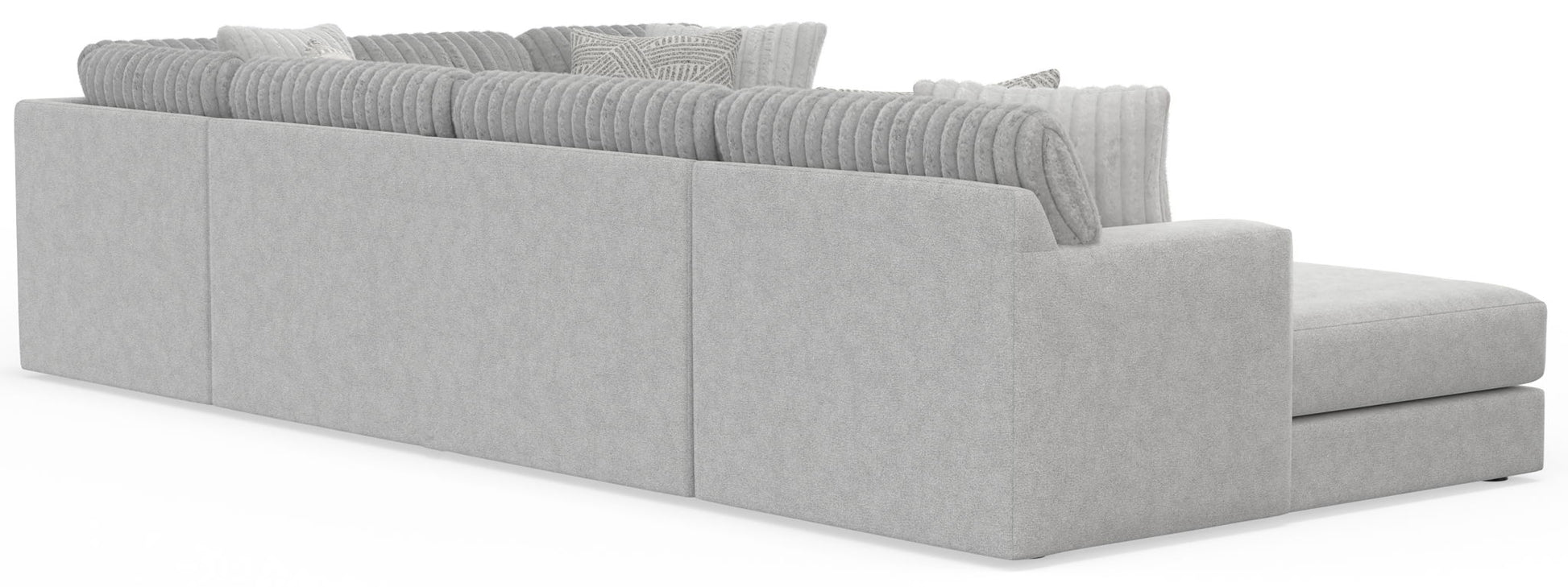 Logan - Upholstered Sectional With Comfort Coil Seating And Accent Pillows Included - Hornell Furniture Outlet