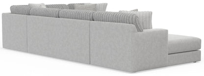 Logan - Upholstered Sectional With Comfort Coil Seating And Accent Pillows Included - Hornell Furniture Outlet