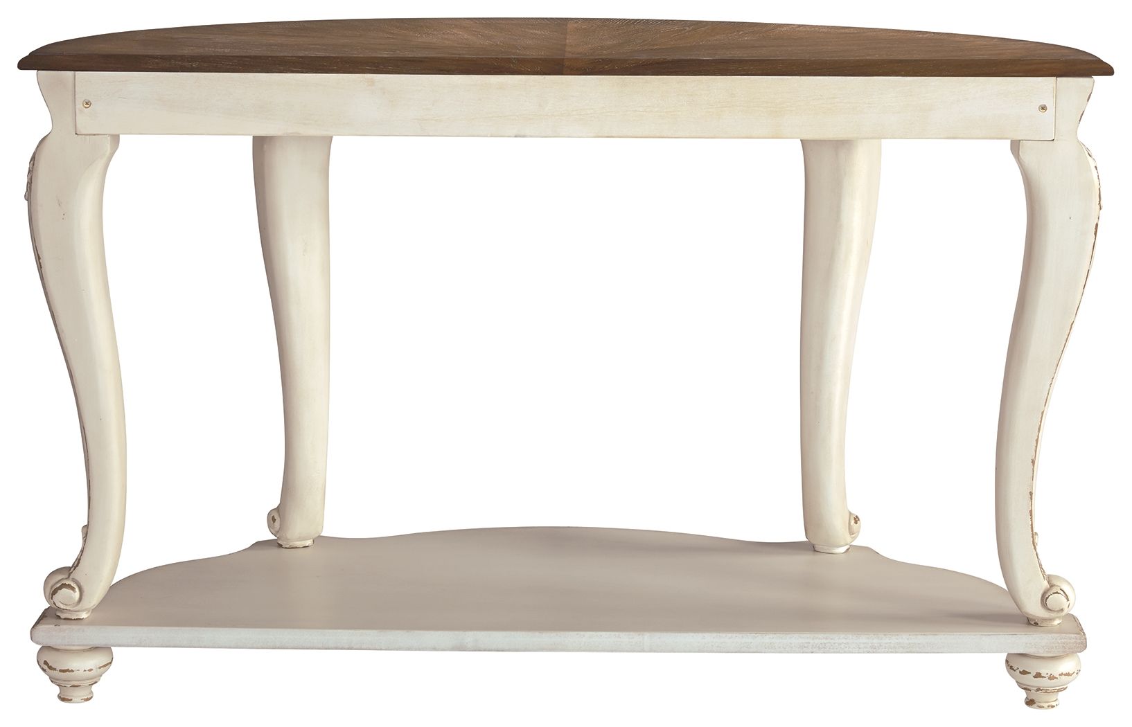 Realyn - White / Brown - Sofa Table - Hornell Furniture Outlet