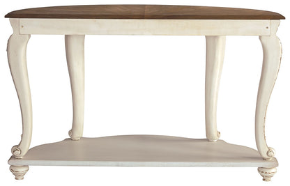 Realyn - White / Brown - Sofa Table - Hornell Furniture Outlet