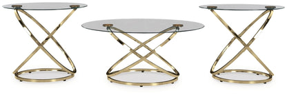 Crimonti - Champagne - Occasional Table Set (Set of 3) - Hornell Furniture Outlet
