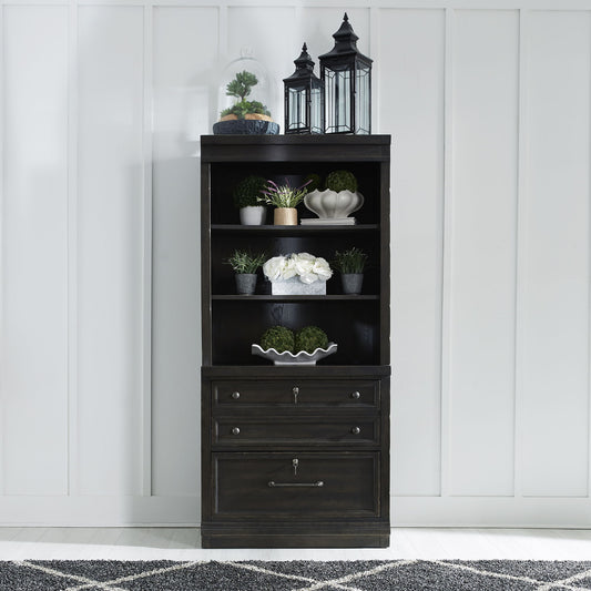 Harvest Home - 2 Piece Hutch & Cabinet Set - Black - Hornell Furniture Outlet