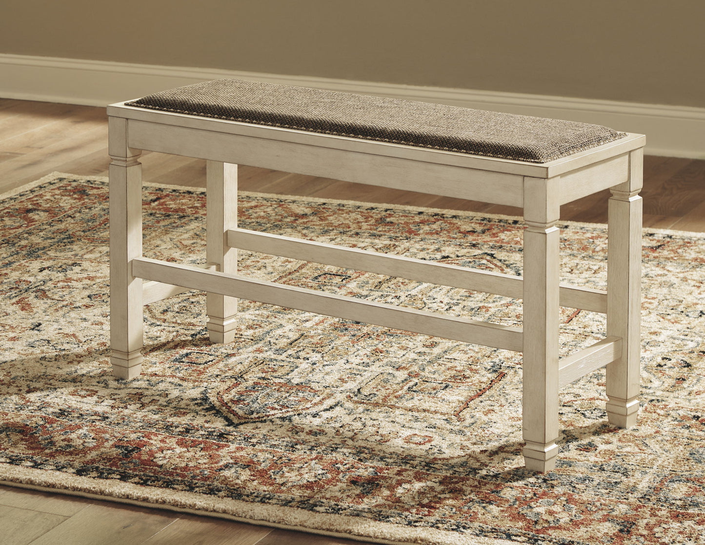 Bolanburg - Beige - DBL Counter UPH Bench - Hornell Furniture Outlet