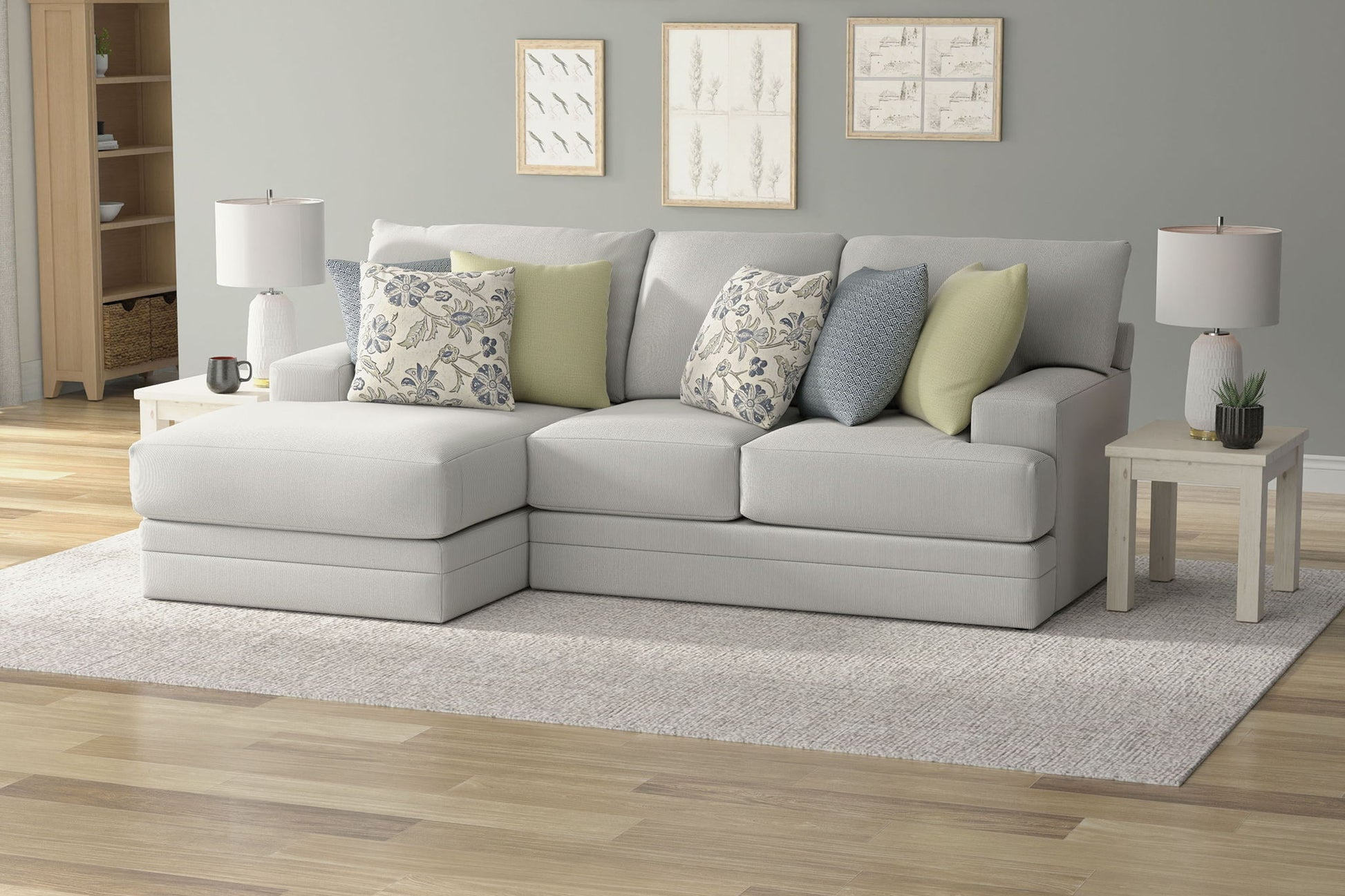 Stockbridge - Sectional With Comfort Coil Seating And 9 Accent Pillows Included - Hornell Furniture Outlet