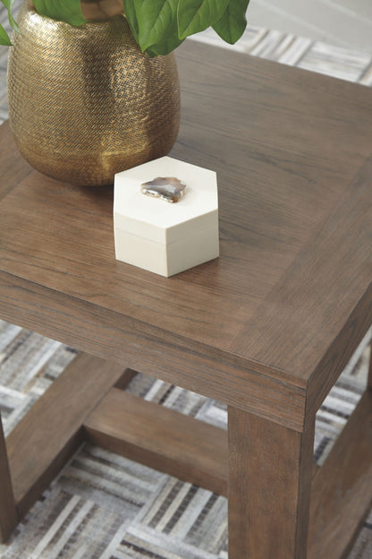Cariton - Gray - Square End Table - Hornell Furniture Outlet