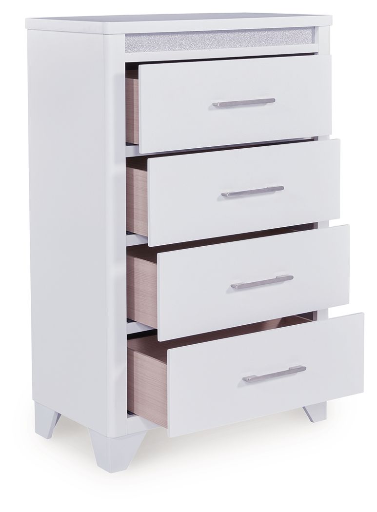 Jarlee - White - Four Drawer Chest - Hornell Furniture Outlet
