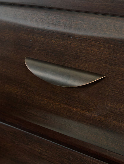 Vanmore - Dark Brown - Five Drawer Chest - Hornell Furniture Outlet
