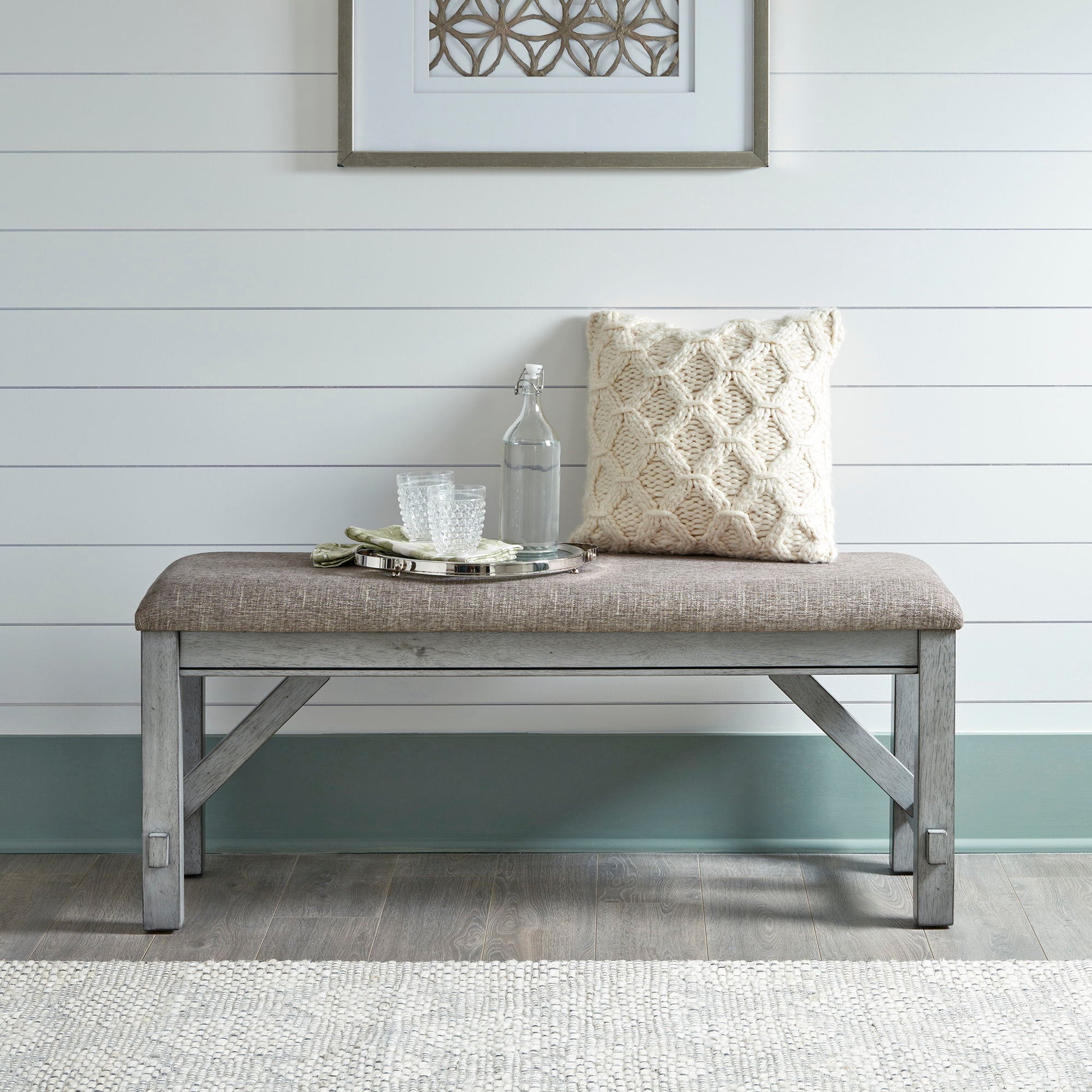 Newport - Dining Bench - Gray - Hornell Furniture Outlet