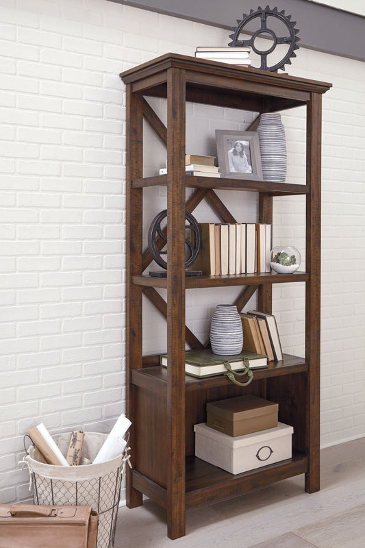 Baldridge - Rustic Brown - Large Bookcase - Hornell Furniture Outlet