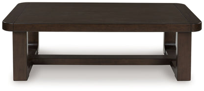Breckington - Rectangular Cocktail Table - Dark Brown - Hornell Furniture Outlet