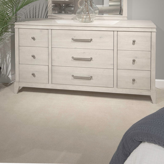 New Haven - 9 Drawer Dresser - White - Hornell Furniture Outlet