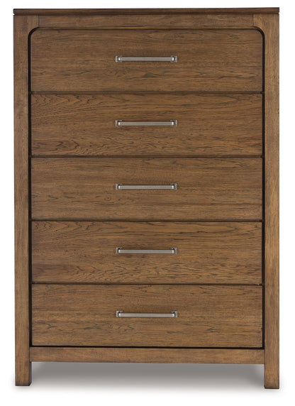Cabalynn - Light Brown - Five Drawer Chest - Hornell Furniture Outlet