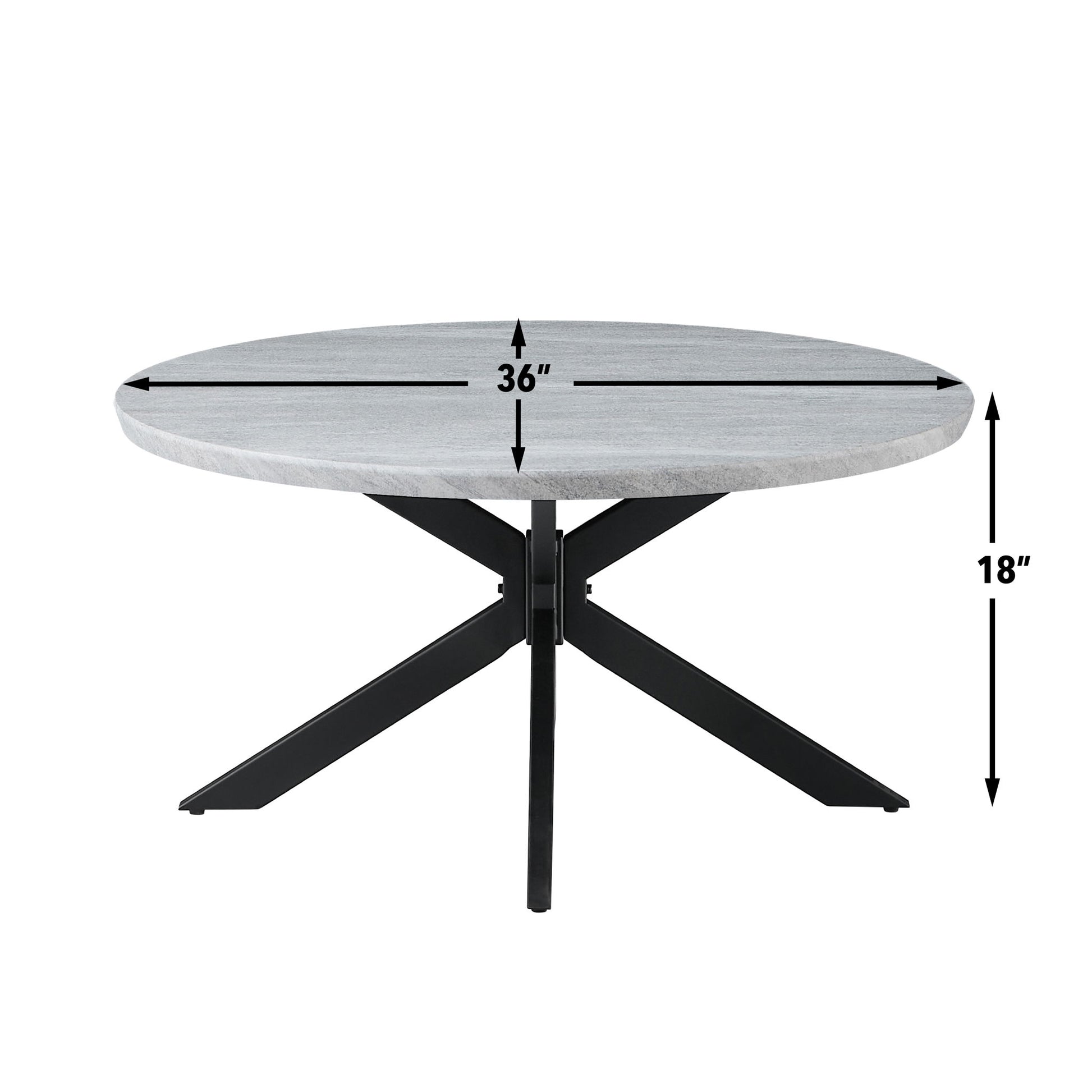 Keyla - 3 Piece Faux Marble Table Set - Gray - Hornell Furniture Outlet
