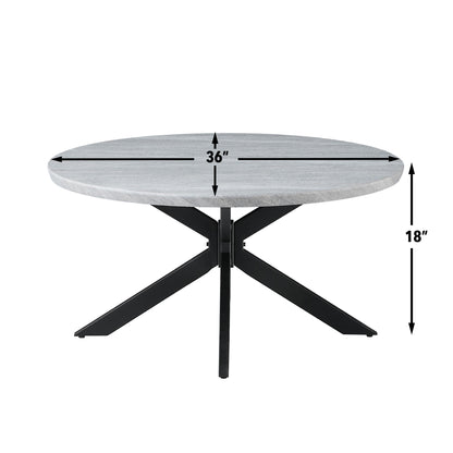 Keyla - 3 Piece Faux Marble Table Set - Gray - Hornell Furniture Outlet