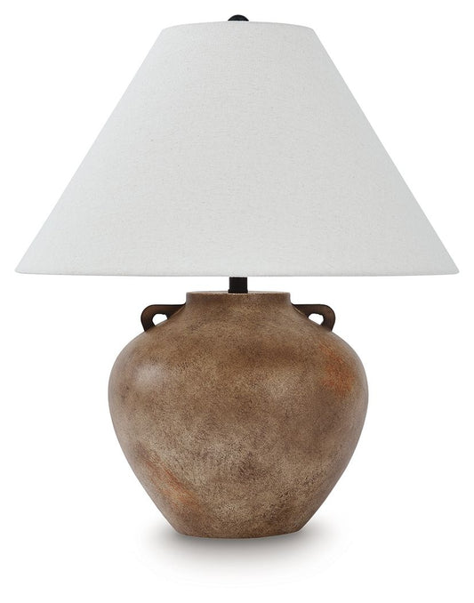 Ferrilby - Poly Table Lamp - Antique Beige - Hornell Furniture Outlet