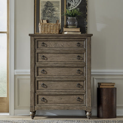 Americana Farmhouse - 5 Drawer Chest - Hornell Furniture Outlet