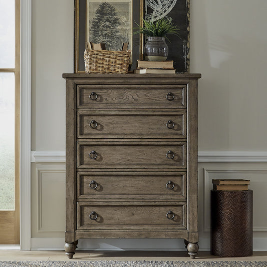 Americana Farmhouse - 5 Drawer Chest - Hornell Furniture Outlet
