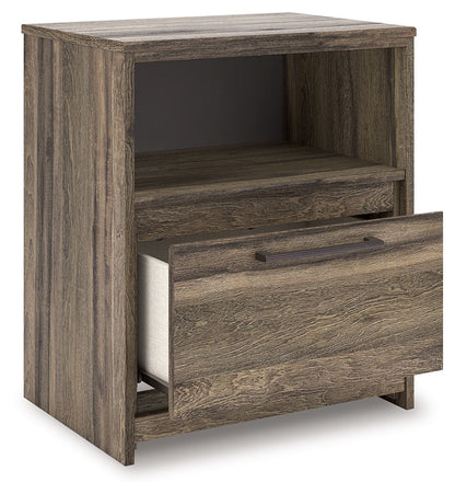 Elbrim - Brown - One Drawer Night Stand - Hornell Furniture Outlet