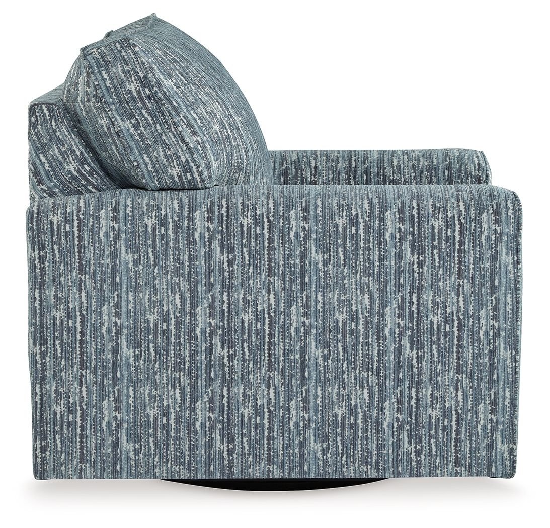 Aterburm - Twilight - Swivel Accent Chair - Hornell Furniture Outlet