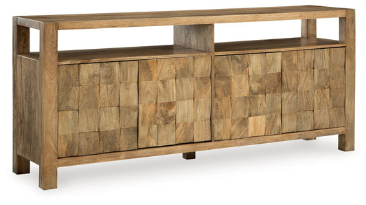 Hudwick - Natural Brown - Accent Cabinet - Hornell Furniture Outlet