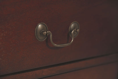 Alisdair - Reddish Brown - Two Drawer Night Stand - Hornell Furniture Outlet