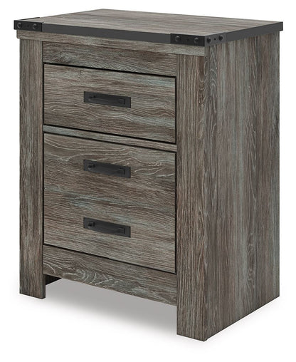 Frandern - Gray - Two Drawer Night Stand - Hornell Furniture Outlet