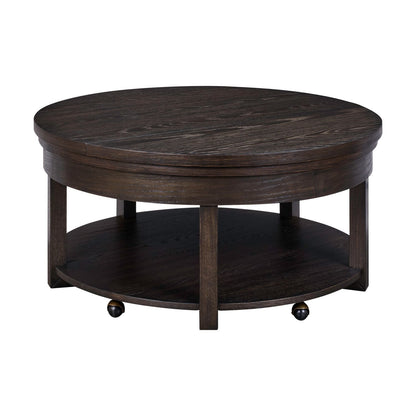 Weston - Round Lift Top Cocktail Table - Brown - Hornell Furniture Outlet