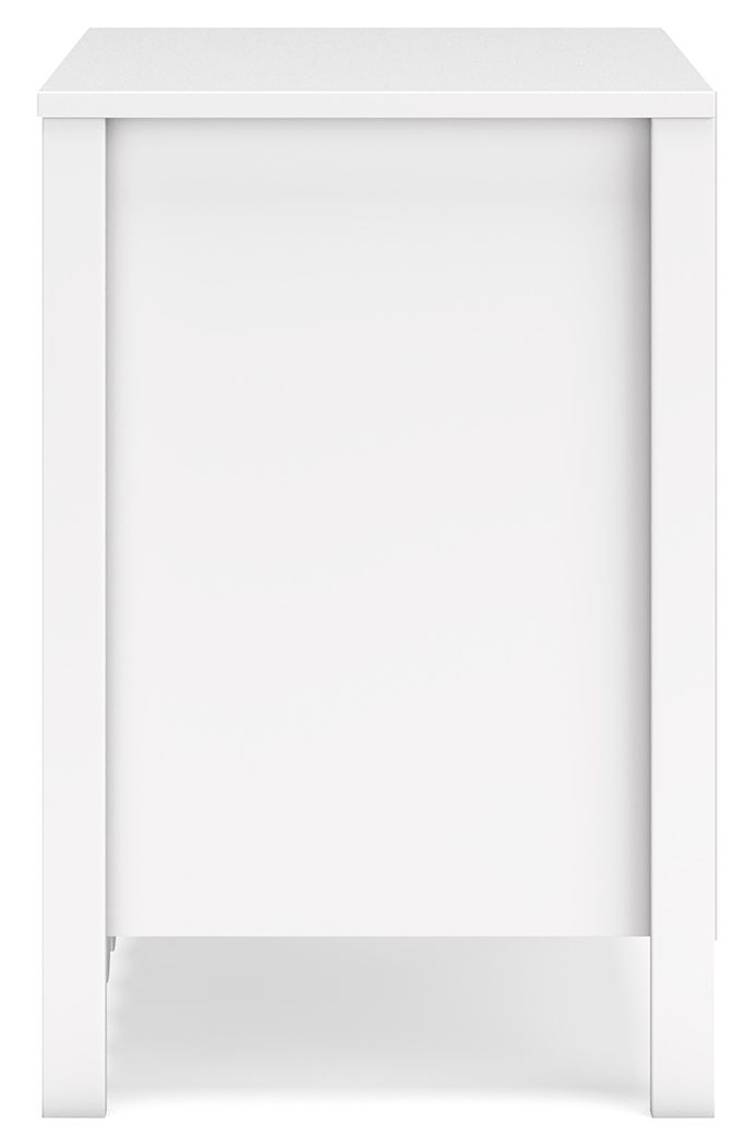 Hallityn - White - Two Drawer Night Stand - Hornell Furniture Outlet