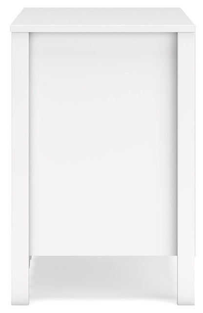 Hallityn - White - Two Drawer Night Stand - Hornell Furniture Outlet