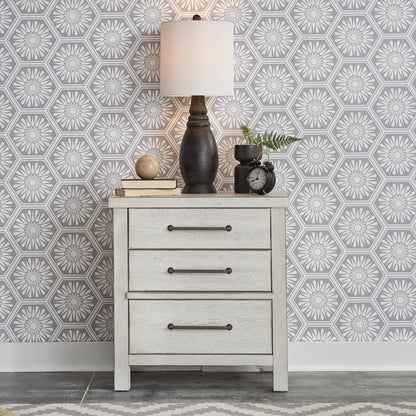 Modern Farmhouse - 3 Drawer Night Stand - Hornell Furniture Outlet