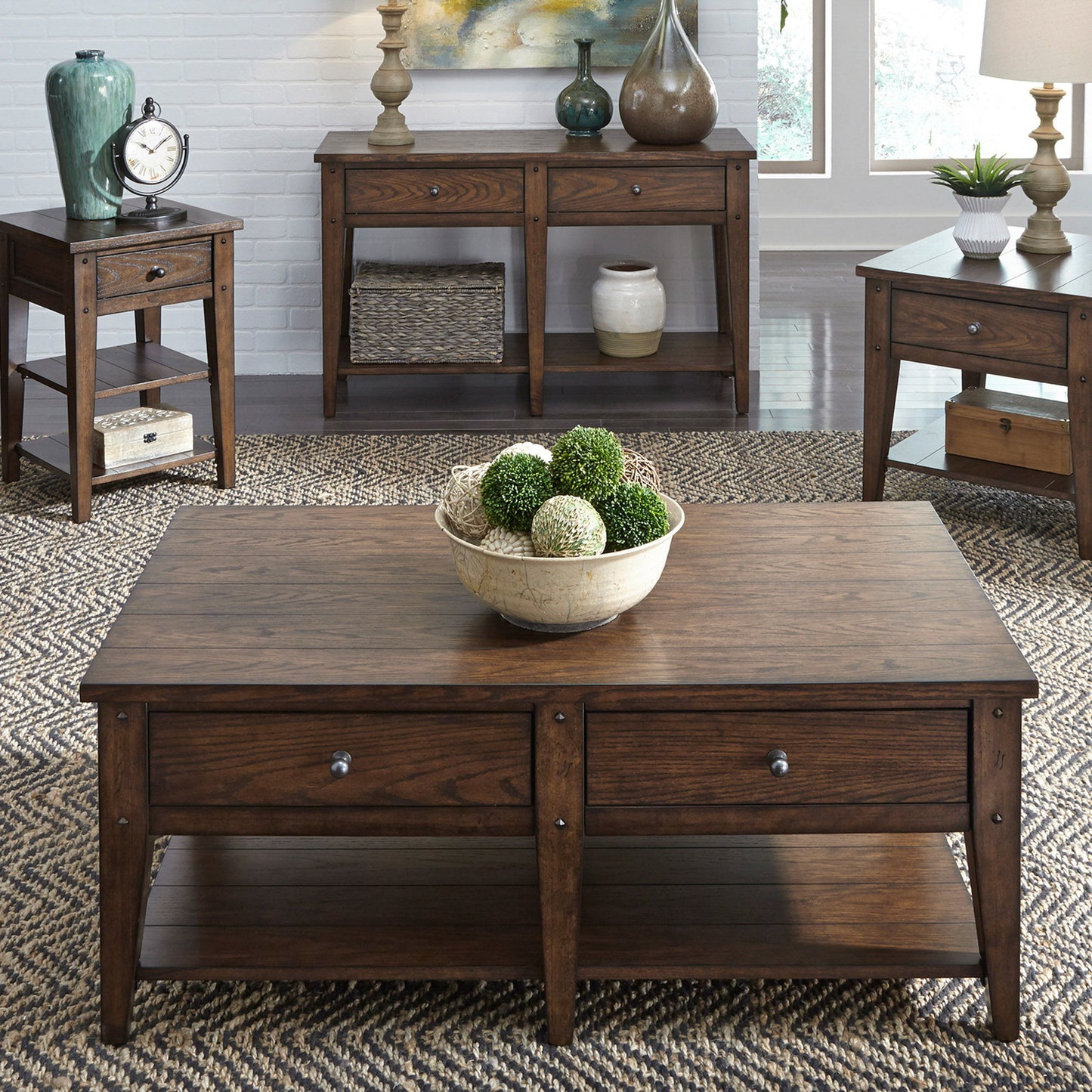 Lake House - Chair Side Table - Hornell Furniture Outlet