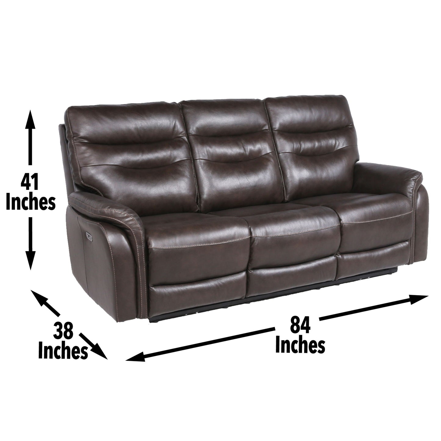 Fortuna - 3 Piece Dual Power Reclining Set - Coffee - Hornell Furniture Outlet