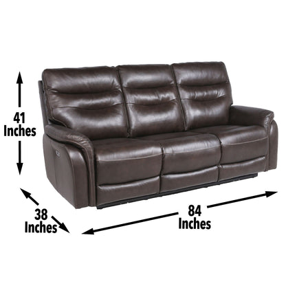 Fortuna - 3 Piece Dual Power Reclining Set - Coffee - Hornell Furniture Outlet