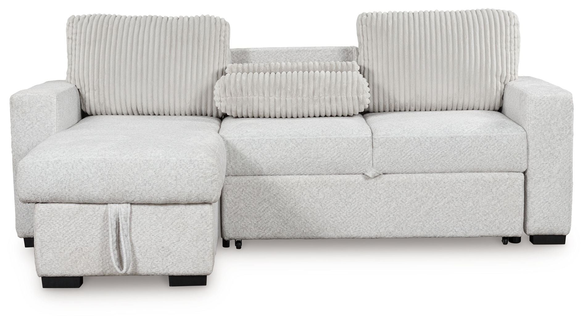 Wohlen - Alloy - 2 - Piece Sectional With Pop Up Sleeper And LAF Corner Chaise - Hornell Furniture Outlet