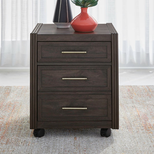 Modern Edge - Castered Filing Cabinet - Caffe - Hornell Furniture Outlet