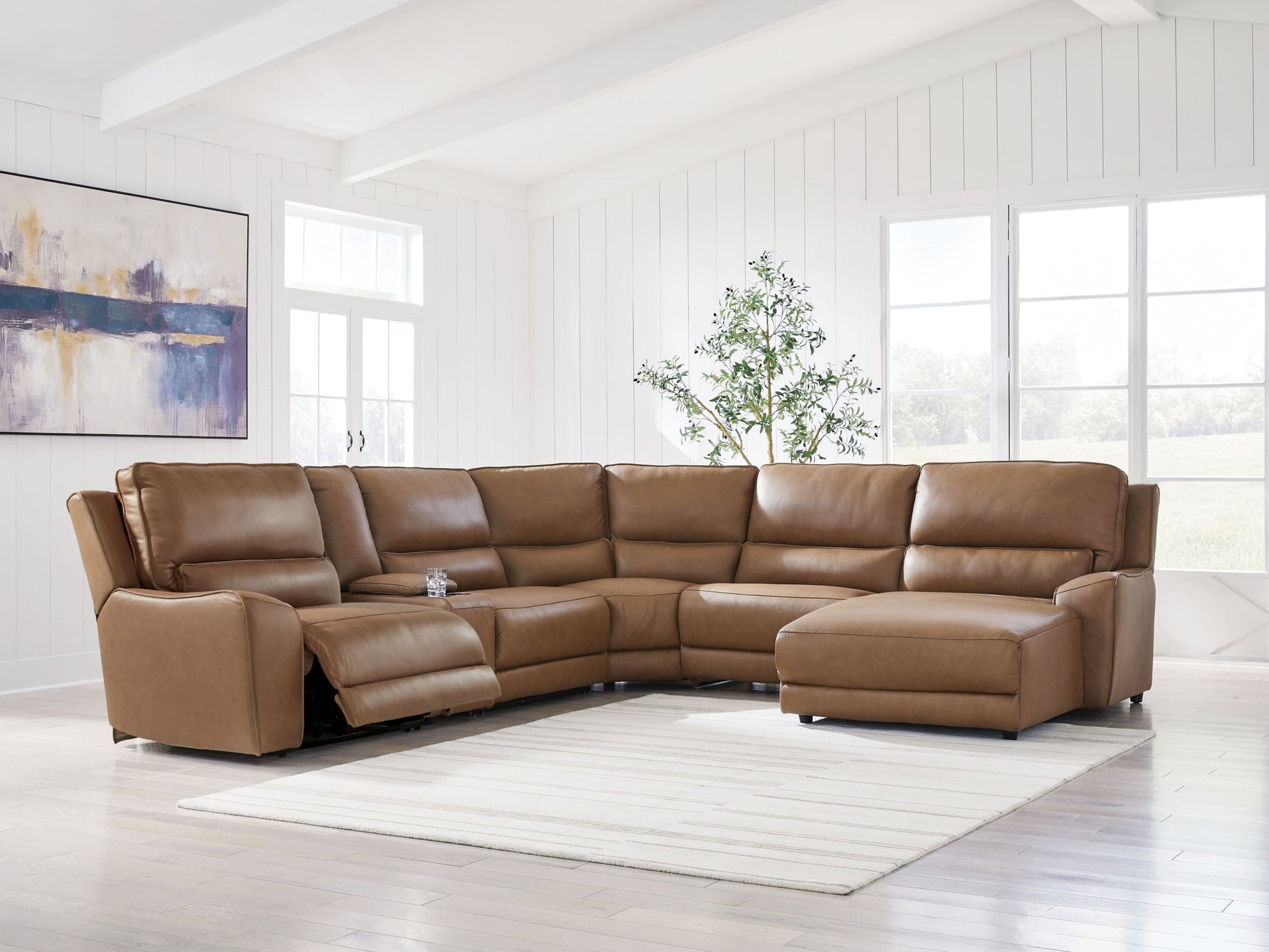 DeepWakes - Power Reclining Sectional - Hornell Furniture Outlet