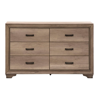 Sun Valley - 6 Drawer Dresser - Light Brown - Hornell Furniture Outlet