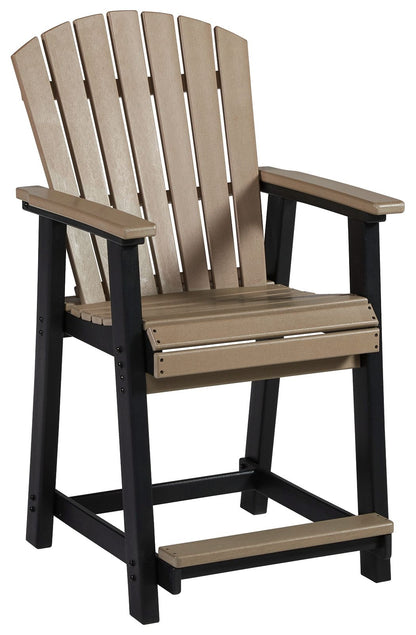 Fairen Trail - Black / Driftwood - Barstool (Set of 2) - Hornell Furniture Outlet
