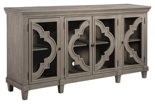 Fossil Ridge - Gray - Accent Cabinet - Hornell Furniture Outlet