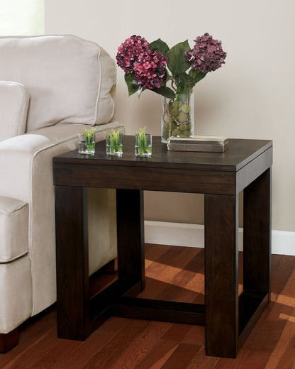 Watson - Dark Brown - Square End Table - Hornell Furniture Outlet