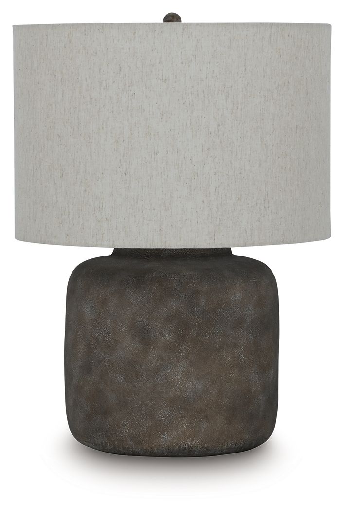 Zandophen - Metal Table Lamp - Antique Gray - Hornell Furniture Outlet