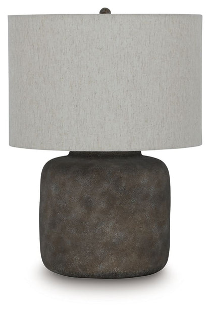 Zandophen - Metal Table Lamp - Antique Gray - Hornell Furniture Outlet